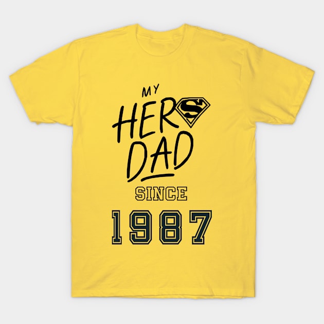 My Hero Dad 1987 T-Shirt by DavidBriotArt